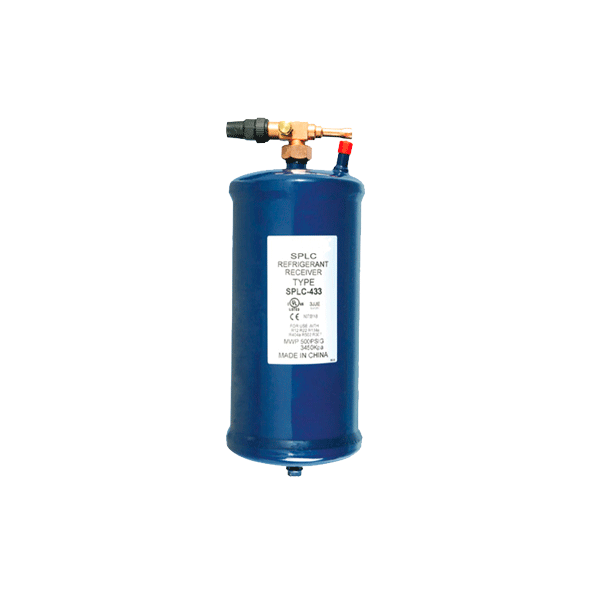 Receptor liquido 3 a 5 HP con valvula splc-644 entrada y salida de 1/2 pulg