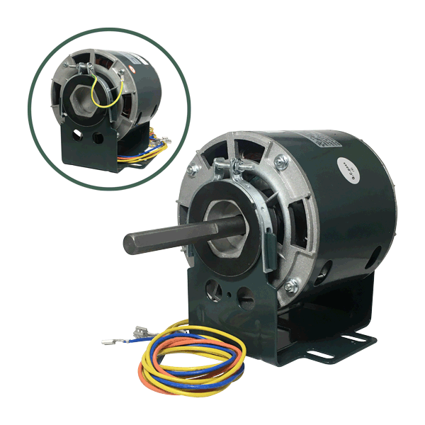 Motor de 1 eje 1/2 pulg 1/4 - 1/6 - 1/8 HP 220V 1.075 R.P.M.