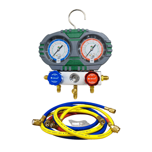 Manometro completo R-410A R32 con manguera de 4000 PSI con Visor HONGSEN