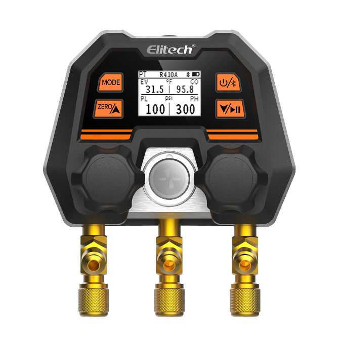 Digital manifold 140+ refrigerants -14~800psi bluetooth MS-100 ELITECH