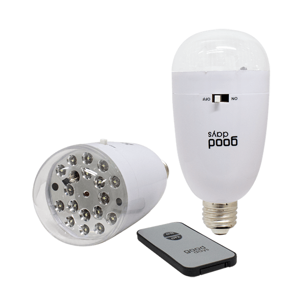 Bombillo led global 110-220v de emergencia 5 a 7 hrs con control