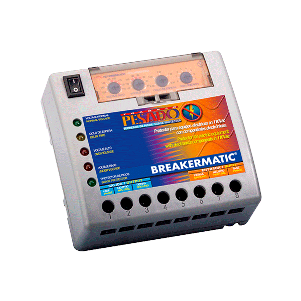 Protector electronico a/a 110v pmp110-d00e++ breakermatic trabajo pesado con supresor de picos