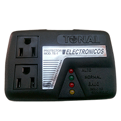 Protector electronico domestico teleVisor 110V te-1  tonal 2 tomas