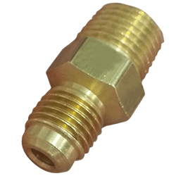 Union roscable de bronce 1/4 pulg flare - 1/4 pulg npt