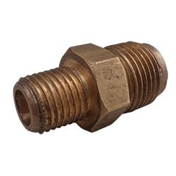 Union roscable de bronce reductora 1/2 pulg flare - 1/4 pulg npt