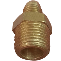 Union roscable de bronce reductora 1/4 pulg flare - 3/8 pulg npt