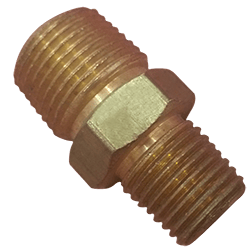 Union roscable de bronce reductora 3/8 pulg npt - 1/4 pulg npt