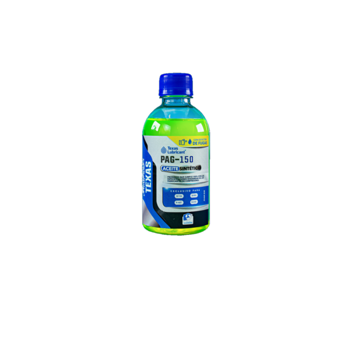 Aceite polialquileno glicol 8oz con Uv R-134a PAG-150 20 x caja TEXAS