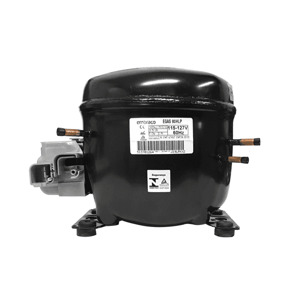 Compresor domestico 1/4 hp r-134a 110v 3 tubos m-b embraco egas80hlp