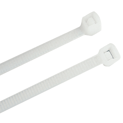 Amarre plastico 12 pulg blanco fino por paquete