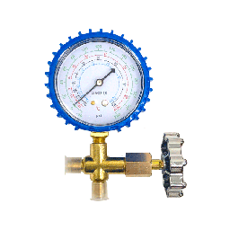 [19450022] Manometro con manifold baja r-134 R-22 R-404A azul sin manguera sin Visor