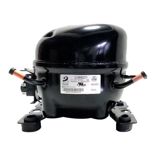 [14090105] Compresor domestico 1/5 HP 631 BTU/h R-134a 110V 3 tubos RSCR LBP DONPER LK56XZ1