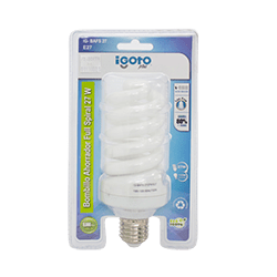 [08010001] Bombillo ahorrador 27 watt 110v espiral full igoto