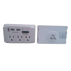 [10281603] Protector electronico domestico 110V 3 tomas + 2 usb con selector de tiempo pikens V071b